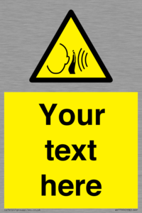 Custom warning sudden loud noise